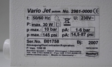 Vario-Jet  Umlaufstrahler gebraucht überholt geprüft von Renfert